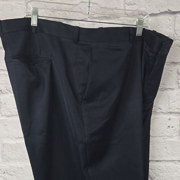 Perry Ellis Portfolio 40x30 Men Modern-Fit Performance Stretch Dress Pants Navy - Picture 6 of 12